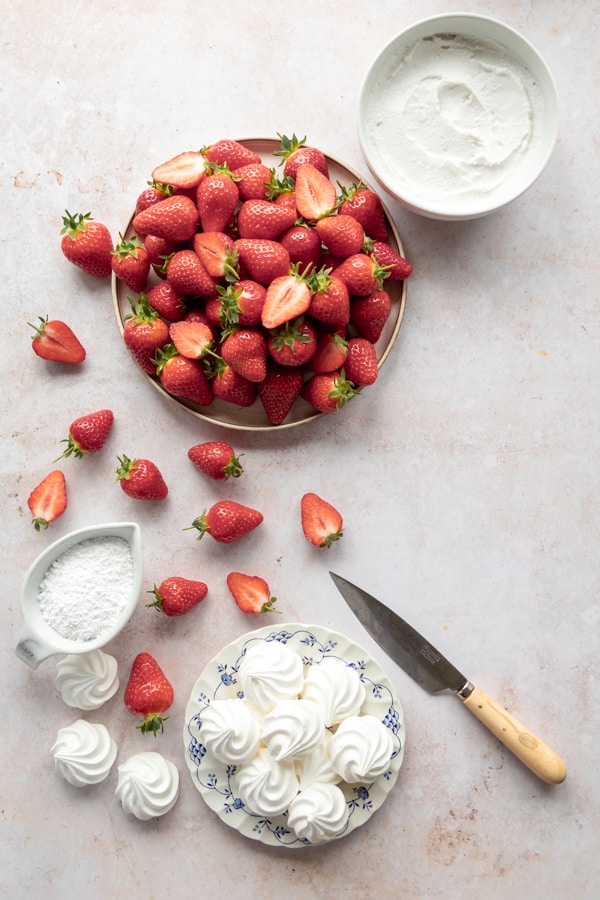 Ingredients list Eton Mess Ice Lolly with Coconut Cream