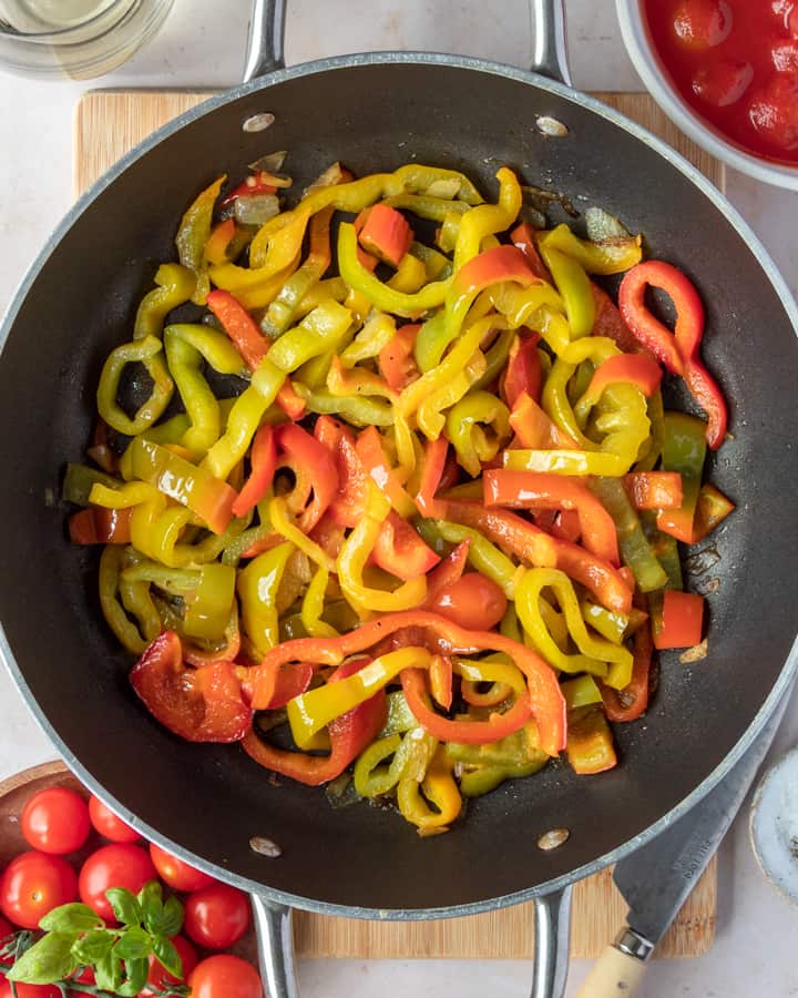 Sauté the peppers
