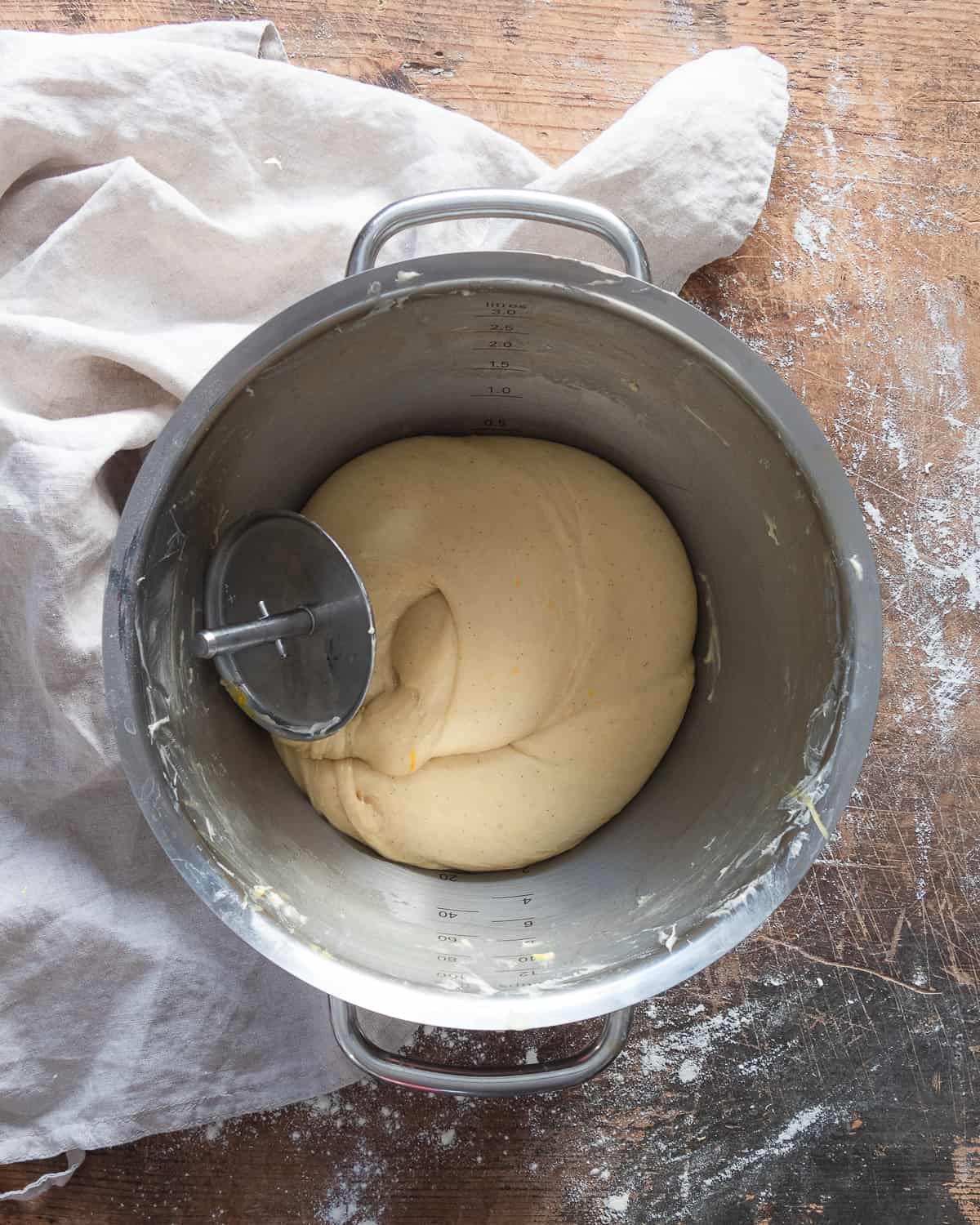 dough with yolks  for the Italian Christmas cake