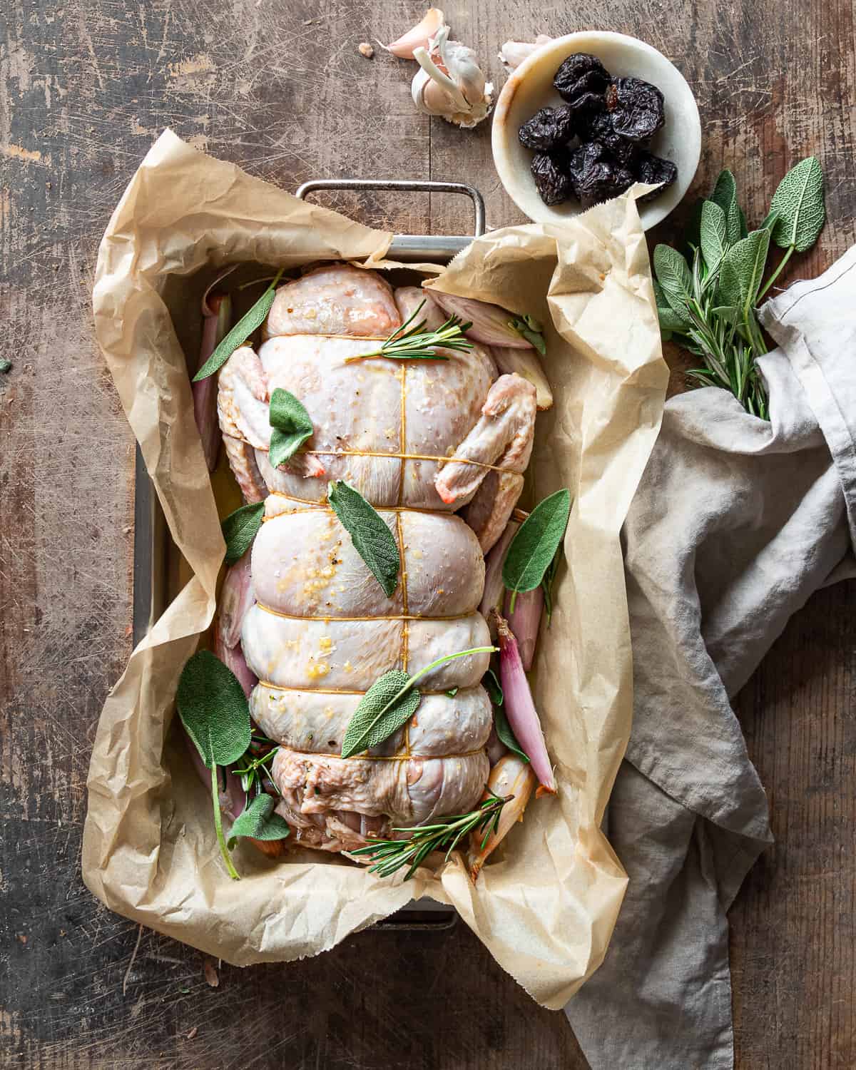 chicken on a baking tray 